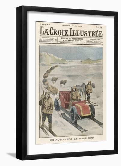 Shackleton's South Pole Car-null-Framed Art Print