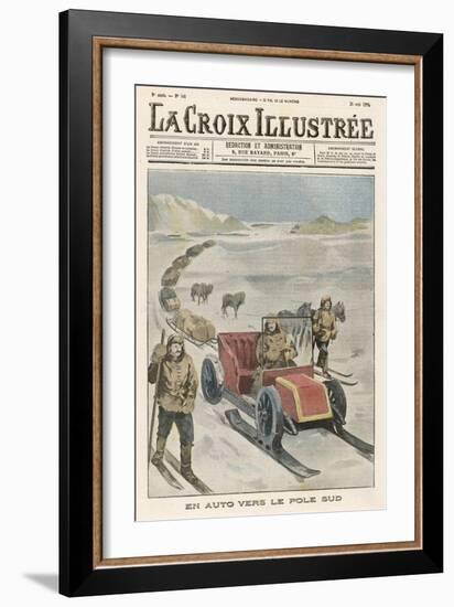 Shackleton's South Pole Car-null-Framed Art Print