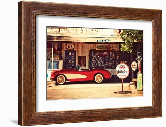 Shade Break on Route 66-null-Framed Art Print