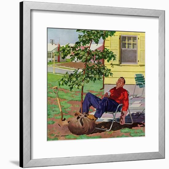 "Shade Tree", April 12, 1958-Richard Sargent-Framed Giclee Print