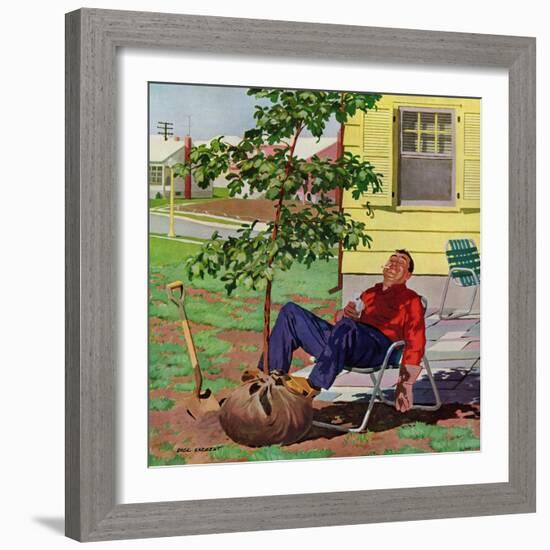 "Shade Tree", April 12, 1958-Richard Sargent-Framed Giclee Print