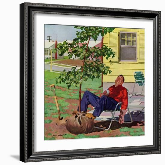 "Shade Tree", April 12, 1958-Richard Sargent-Framed Giclee Print