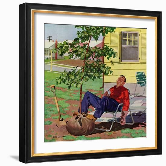 "Shade Tree", April 12, 1958-Richard Sargent-Framed Giclee Print