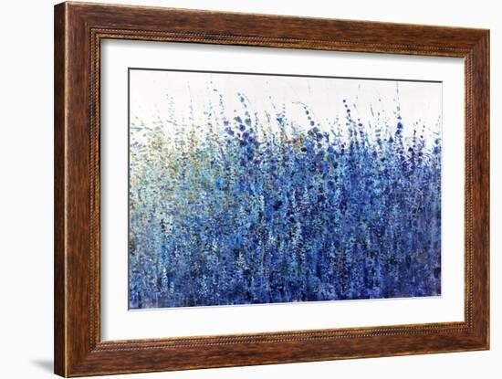 Shades Of Blue Wild Flowers-Tim O'toole-Framed Giclee Print