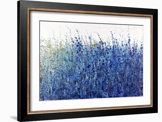 Shades Of Blue Wild Flowers-Tim O'toole-Framed Giclee Print