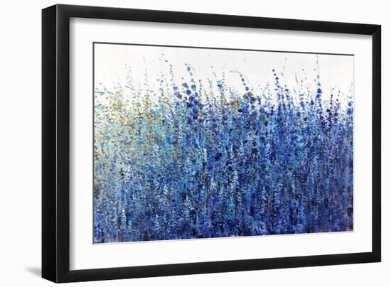 Shades Of Blue Wild Flowers-Tim O'toole-Framed Giclee Print