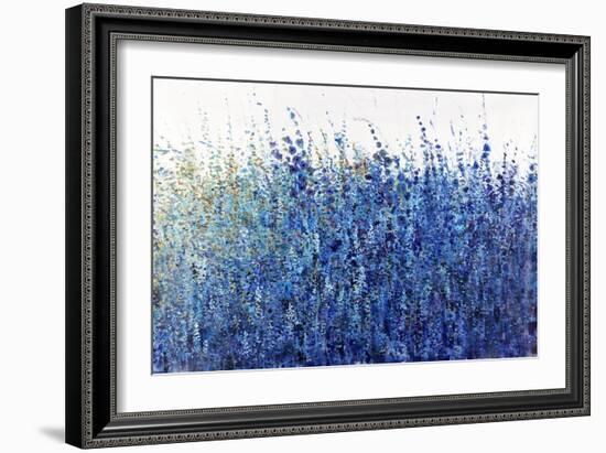 Shades Of Blue Wild Flowers-Tim O'toole-Framed Giclee Print