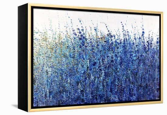 Shades Of Blue Wild Flowers-Tim O'toole-Framed Premier Image Canvas