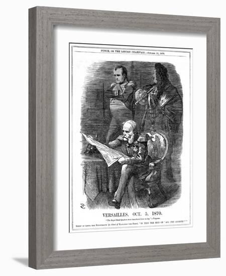 Shades of Louis XIV and Napoleon I Lamenting the Fading of France's Glory, 1870-John Tenniel-Framed Giclee Print