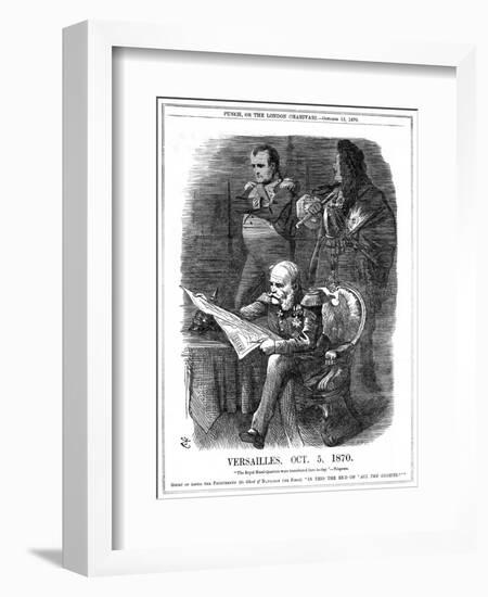 Shades of Louis XIV and Napoleon I Lamenting the Fading of France's Glory, 1870-John Tenniel-Framed Giclee Print