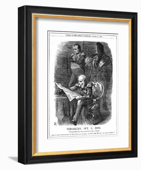 Shades of Louis XIV and Napoleon I Lamenting the Fading of France's Glory, 1870-John Tenniel-Framed Giclee Print