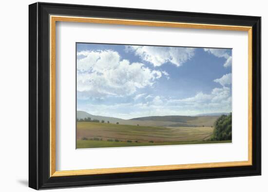 Shadow and Sunlight, Hayfield-Elissa Gore-Framed Art Print