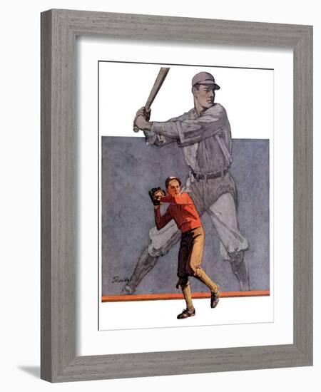 "Shadow Batter,"October 8, 1932-John E. Sheridan-Framed Giclee Print