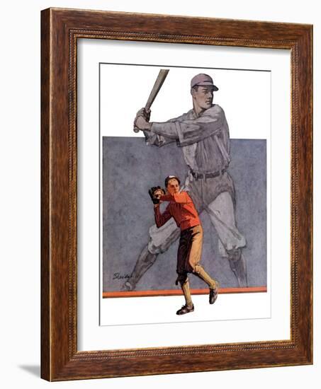 "Shadow Batter,"October 8, 1932-John E. Sheridan-Framed Giclee Print