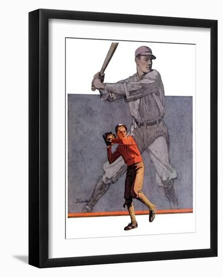 "Shadow Batter,"October 8, 1932-John E. Sheridan-Framed Giclee Print