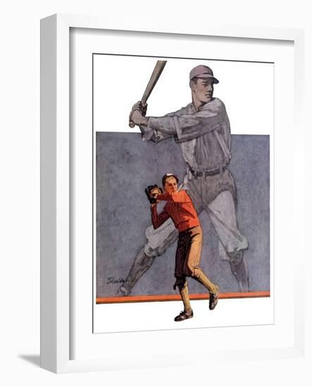 "Shadow Batter,"October 8, 1932-John E. Sheridan-Framed Giclee Print