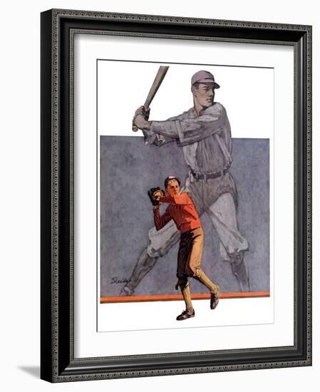 "Shadow Batter,"October 8, 1932-John E. Sheridan-Framed Giclee Print