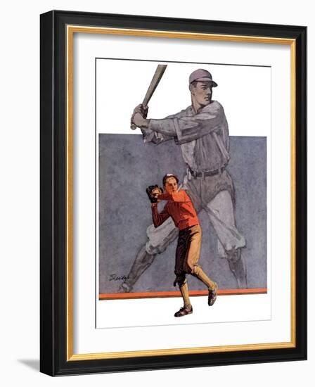 "Shadow Batter,"October 8, 1932-John E. Sheridan-Framed Giclee Print