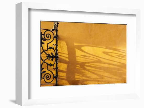 Shadow detail on building in Prague, Capital city of Czech, Czech Republic, Eastern Europe-Tom Haseltine-Framed Photographic Print