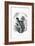 Shadow Drawing. C.H. Bennett, Porcupine-Charles H Bennett-Framed Art Print