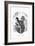 Shadow Drawing. C.H. Bennett, Porcupine-Charles H Bennett-Framed Art Print