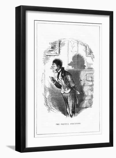 Shadow Drawing. C.H. Bennett, Porcupine-Charles H Bennett-Framed Art Print