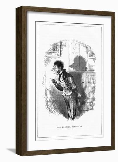 Shadow Drawing. C.H. Bennett, Porcupine-Charles H Bennett-Framed Premium Giclee Print