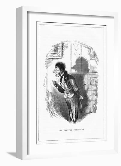 Shadow Drawing. C.H. Bennett, Porcupine-Charles H Bennett-Framed Premium Giclee Print