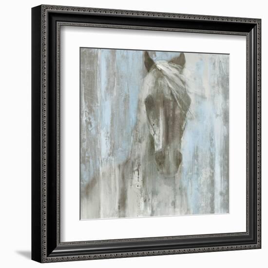 Shadow Light v.2 on Blue-Albena Hristova-Framed Art Print