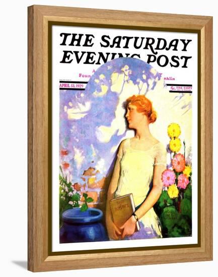 "Shadow Lover," Saturday Evening Post Cover, April 13, 1929-James C. McKell-Framed Premier Image Canvas