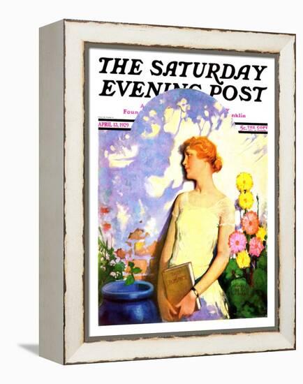 "Shadow Lover," Saturday Evening Post Cover, April 13, 1929-James C. McKell-Framed Premier Image Canvas