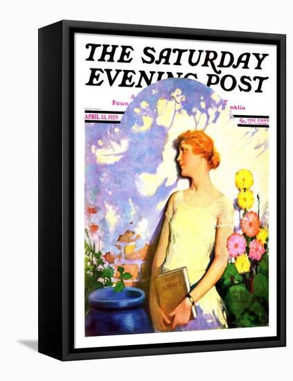 "Shadow Lover," Saturday Evening Post Cover, April 13, 1929-James C. McKell-Framed Premier Image Canvas