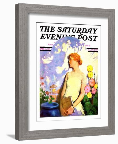 "Shadow Lover," Saturday Evening Post Cover, April 13, 1929-James C. McKell-Framed Giclee Print