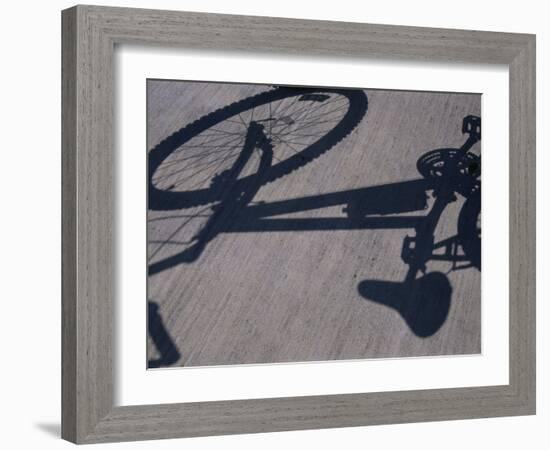 Shadow of a Bicycle-null-Framed Photographic Print