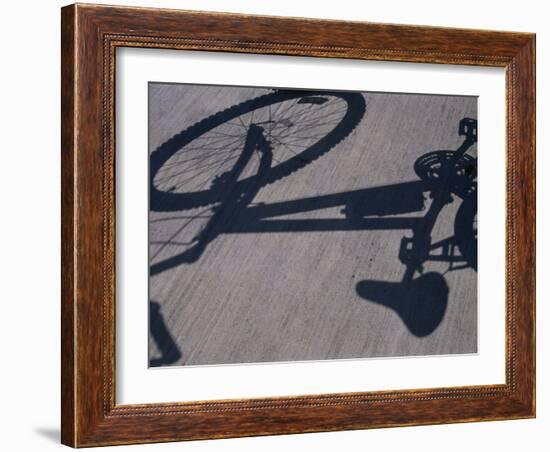 Shadow of a Bicycle-null-Framed Photographic Print