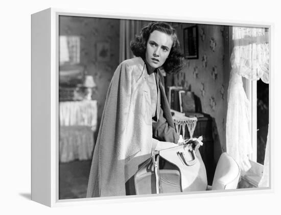 SHADOW OF A DOUBT, 1943 directed by ALFRED HITCHCOCK Teresa Wright (b/w photo)-null-Framed Stretched Canvas