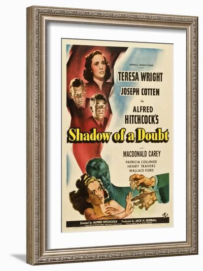 Shadow of a Doubt, 1943, Directed by Alfred Hitchcock-null-Framed Giclee Print