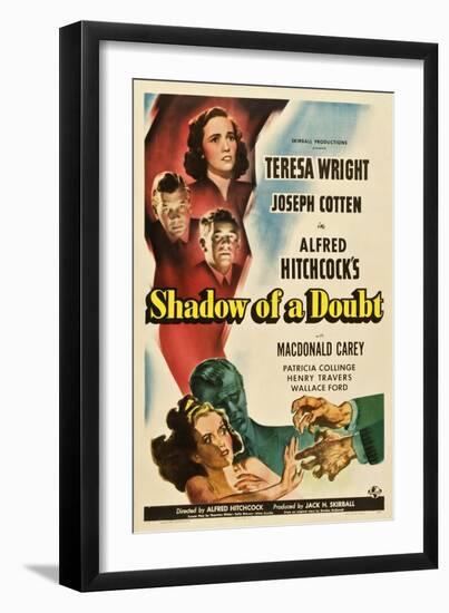 Shadow of a Doubt, 1943, Directed by Alfred Hitchcock-null-Framed Giclee Print