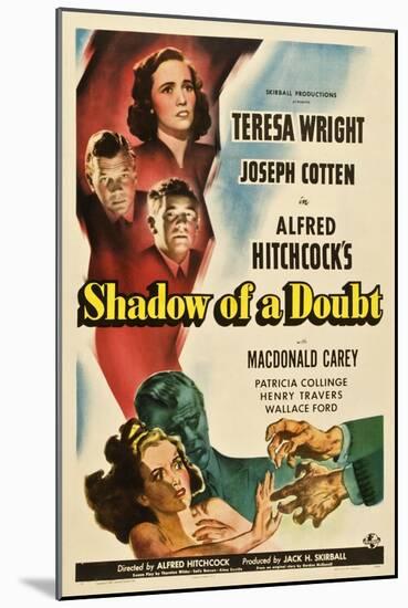 Shadow of a Doubt, 1943, Directed by Alfred Hitchcock-null-Mounted Giclee Print