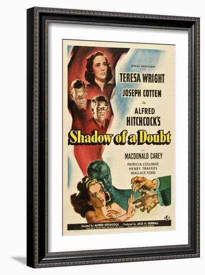 Shadow of a Doubt, 1943, Directed by Alfred Hitchcock-null-Framed Giclee Print