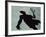Shadow of a Male Tennis Player Playing Tennis-null-Framed Photographic Print