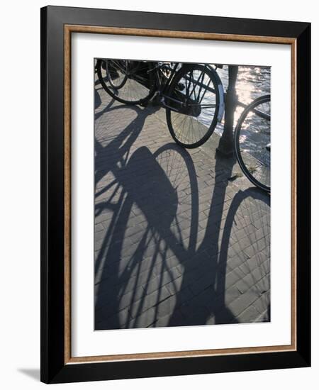 Shadow of Bikes, Amsterdam, Holland-Jon Arnold-Framed Photographic Print