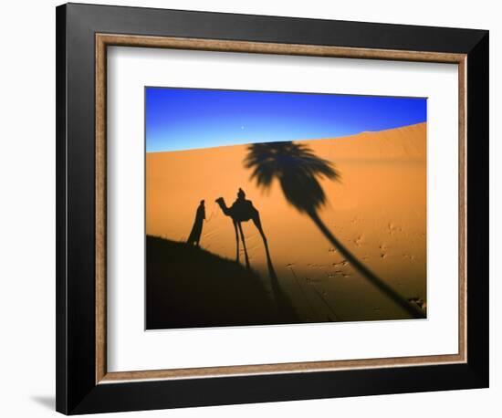 Shadow of Camel and Palm Tree-Martin Harvey-Framed Photographic Print