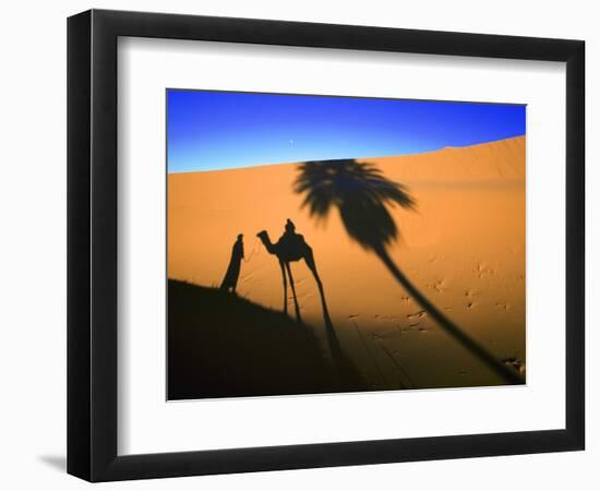 Shadow of Camel and Palm Tree-Martin Harvey-Framed Photographic Print