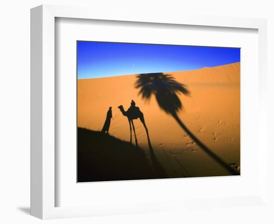 Shadow of Camel and Palm Tree-Martin Harvey-Framed Photographic Print