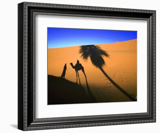 Shadow of Camel and Palm Tree-Martin Harvey-Framed Photographic Print