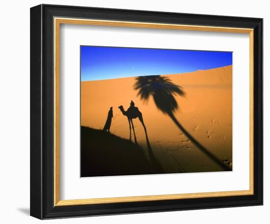 Shadow of Camel and Palm Tree-Martin Harvey-Framed Photographic Print