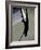 Shadow of Tennis Player in Action-null-Framed Photographic Print