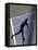 Shadow of Tennis Player Serving-null-Framed Premier Image Canvas