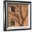 Shadow of Tree on Orange Venice Building Exterior-Mike Burton-Framed Photographic Print